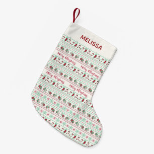 Uguler Weihnachts-Sweater-Pattern Urlaub Kleiner Weihnachtsstrumpf