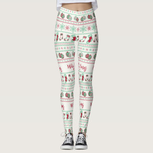 Uguler Weihnachts-Sweater-Pattern Urlaub Leggings