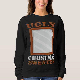 Uguler Weihnachtssüßer mit Mirror Graphic Funny X Sweatshirt
