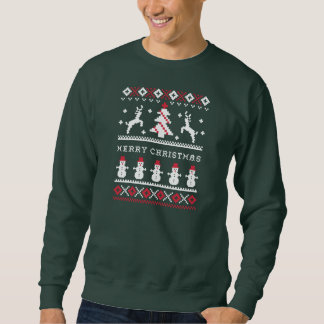 Uguler Weihnachtssüßer Rentier / Schneemann Sweatshirt