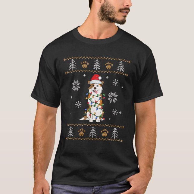 Ugulfestival Australian Shepherd Family Xmas Aus T-Shirt (Vorderseite)
