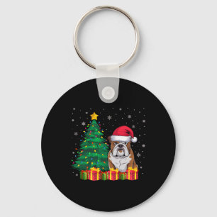 Ugus American Bulldog Weihnachtsmannmütze Christma Schlüsselanhänger