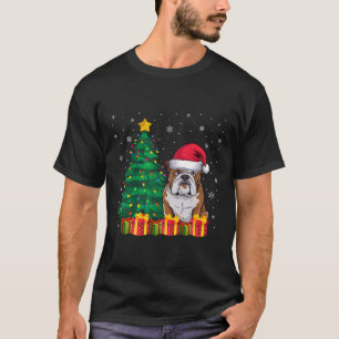 Ugus American Bulldog Weihnachtsmannmütze Christma T-Shirt