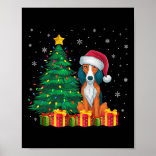 Ugus American Foxhound Weihnachtsmannmütze Weihnac Poster