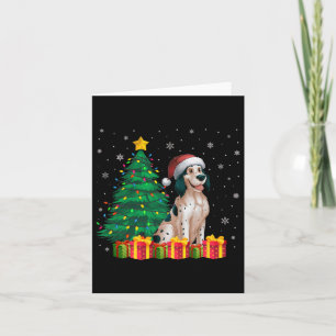 Ugus English Setter Weihnachtsmannmütze Weihnachts Karte