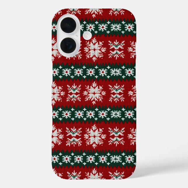 Ugus Weihnachts Sweater rot und grün Case-Mate iPhone Hülle (Rückseite)
