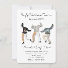 Ugy Christmas Sweater Pajama Party Einladung