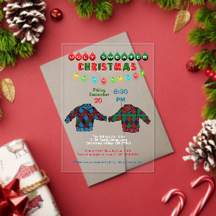 Ugy Raute Sweater Christmas and Lights Acryleinladungen