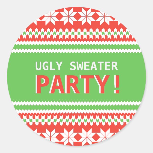 Ugy Sweater Christmas Party Sticker (Vorderseite)