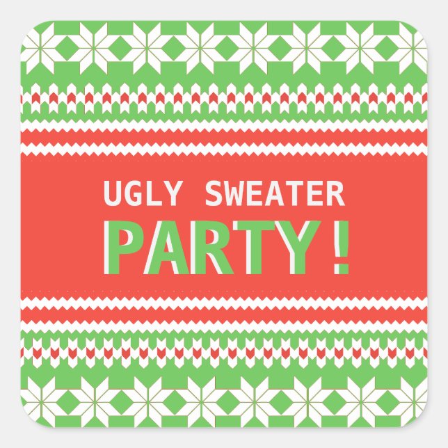 Ugy Sweater Christmas Party Sticker (Vorderseite)