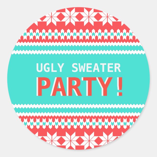 Ugy Sweater Christmas Party Sticker (Vorderseite)