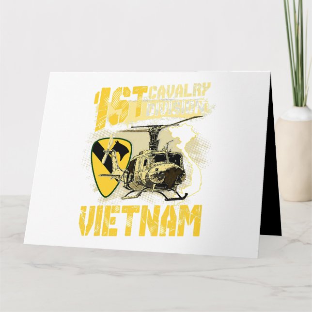Uh1 Huey Helicopter 1st Cavalry Division Vietnam V Karte (Vorderseite)