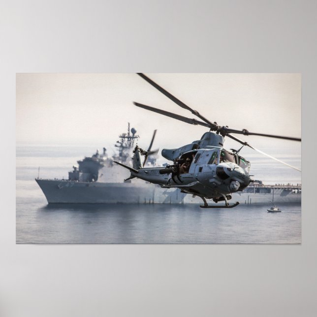 UH-1N Twin Huey Helicopter Poster (Vorne)