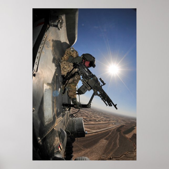 UH-60 Black Hawk Helicopter Gunner Poster (Vorne)