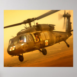 UH-60A Black Hawk Helicopter Poster