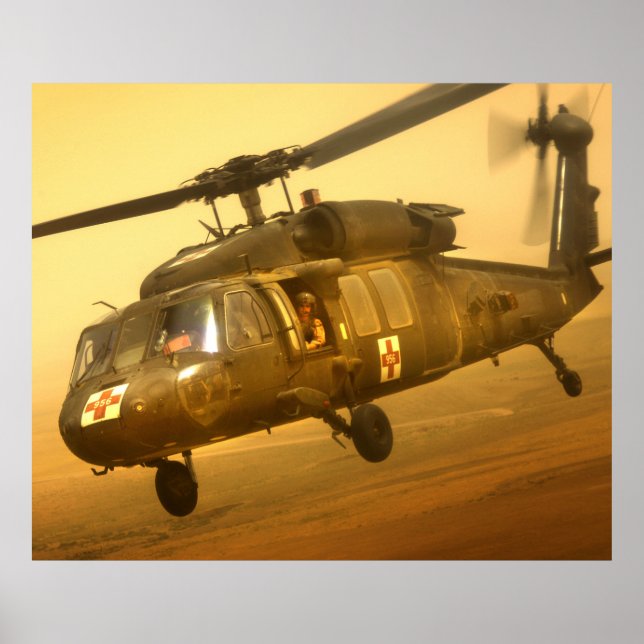 UH-60A Black Hawk Helicopter Poster (Vorne)