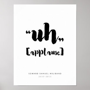 "Uh" beste Moment-Sammlung 1/3 Eds Miliband Poster