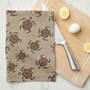 Uhane Honu Hibiscus Batik Hawaiian-Schildkröte Geschirrtuch