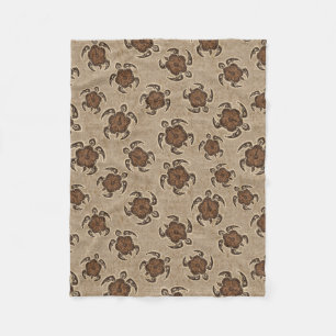 Uhane Honu Hibiskus Batik Hawaiian Schildkröte Fleecedecke
