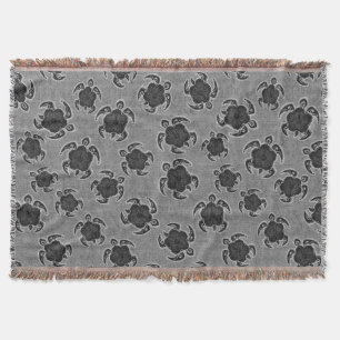 Uhane Honu Hibiskus Batik Hawaiian Turtle Decke