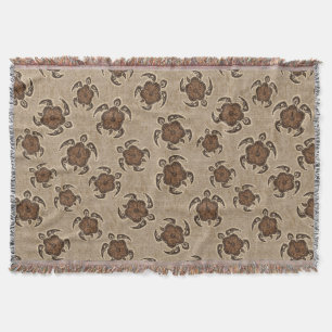 Uhane Honu Hibiskus Batik Hawaiian Turtle Decke