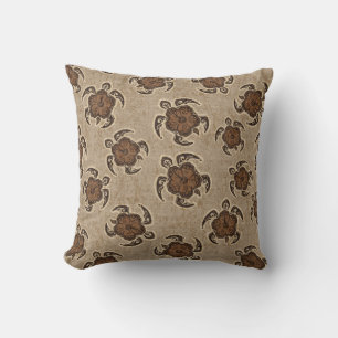 Uhane Honu Hibiskus Batik Hawaiian Turtle Kissen