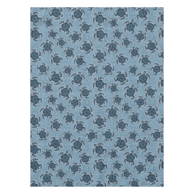 Uhane Honu Hibiskus Batik Hawaiian Turtle Tischdecke (Vorderseite)