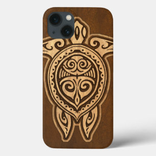 Uhane Honu Imitat-hölzernes hawaiisches Case-Mate iPhone Hülle