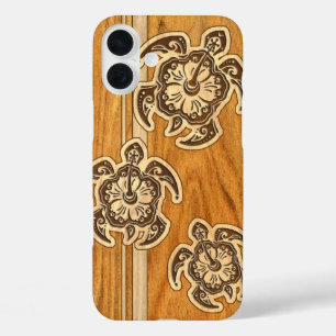 Uhane Honu Imitats Wood Hawaiian Turtle Case-Mate iPhone 16 Plus Hülle