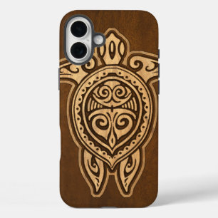 Uhane Honu Imitats Wood Hawaiian Turtle iPhone 5 F iPhone 16 Plus Hülle