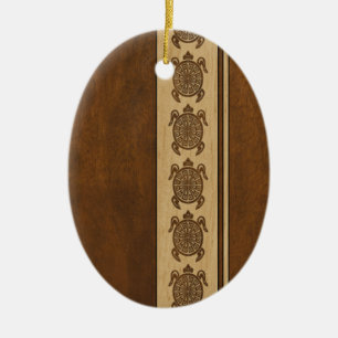 Uhane Honu Kunstholz Hawaiianische Schildkröten Keramik Ornament