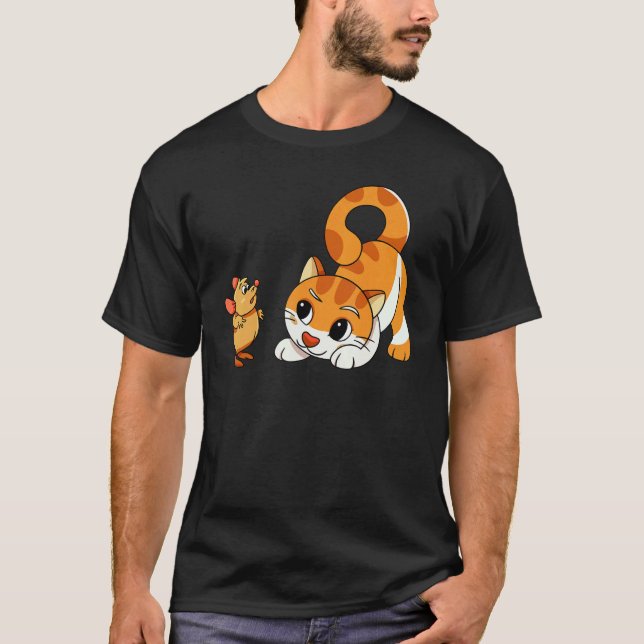 Uhh   Woof  Katze Und Maus  Hund  2 T-Shirt (Vorderseite)