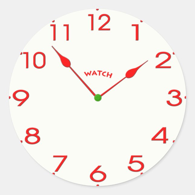 Uhr_01 Runder Aufkleber (Vorderseite)