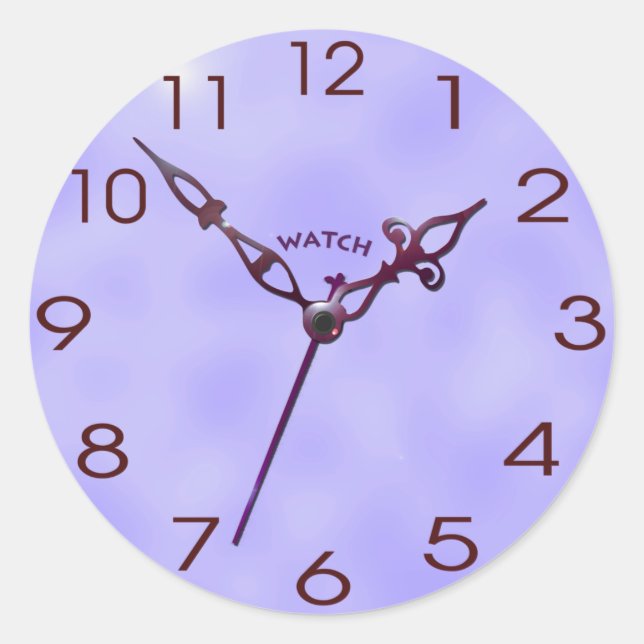 Uhr_03 Runder Aufkleber (Vorderseite)