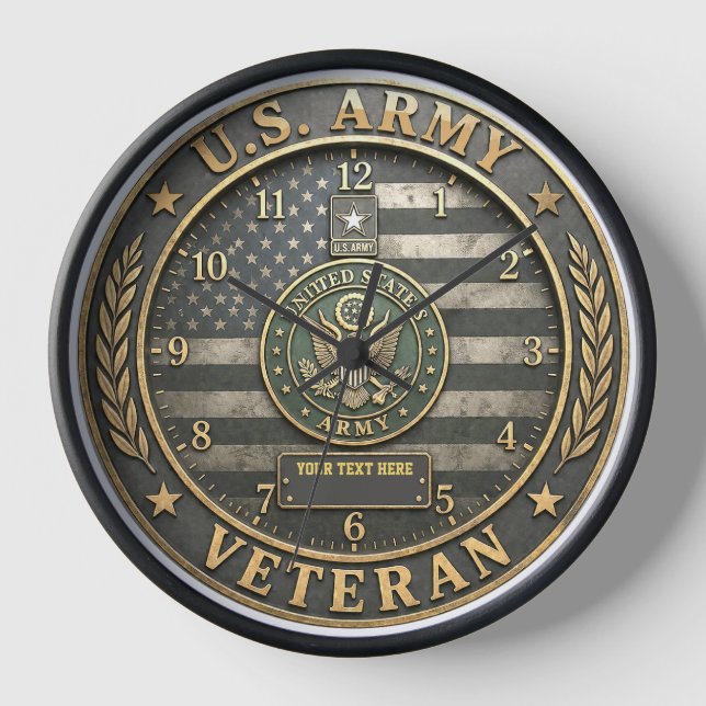 Uhr als Tribut an Armee Veteranen (Vorderseite)