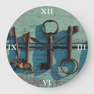 Uhr: Alte Hauptschlüssel Große Wanduhr