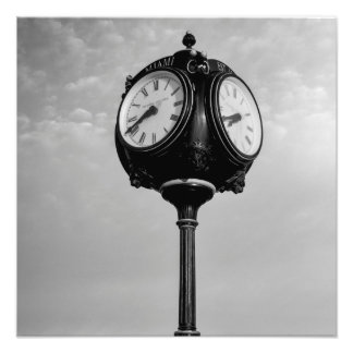 Uhr an der Route 66 Fotodruck