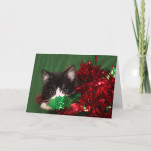 Uhr auf den Weihnachtsmann Feiertagskarte