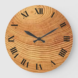Uhr aus Acryl im Holzstil