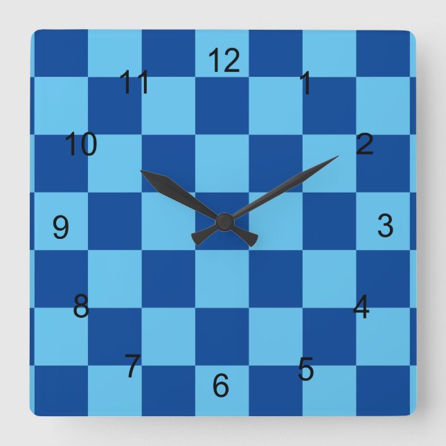 Uhr - Blue Checkerboard (Vorderseite)