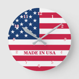 Uhr der amerikanischen Fahne