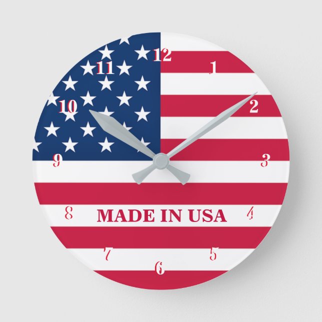 Uhr der amerikanischen Fahne (Vorderseite)
