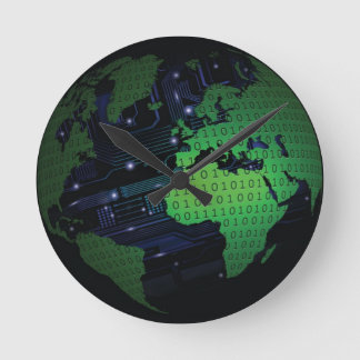 Uhr der binären Welt-Erde-Globus