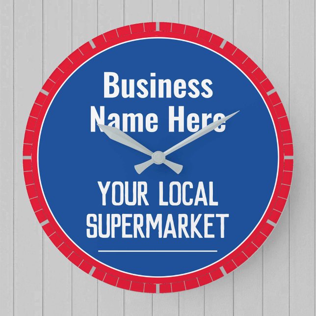 Uhr der lokalen Supermarktmauer (Von Creator hochgeladen)