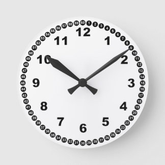 Uhr der weißen und schwarzen Wand