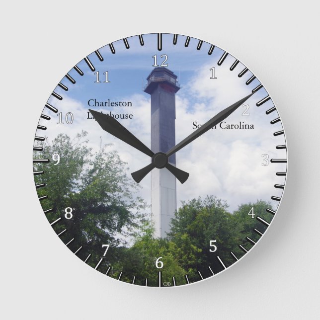 Uhr des Leuchtturms Charleston (Vorderseite)