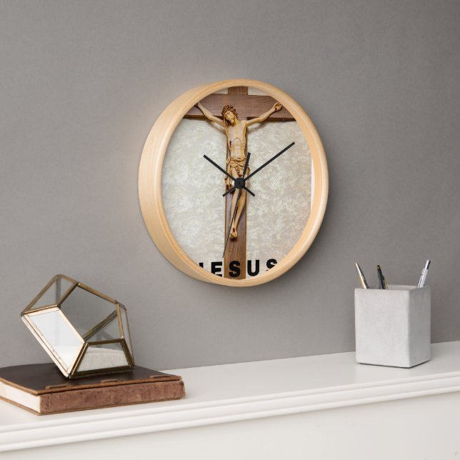 Uhr Design in Jesus Kreuz (Büro)
