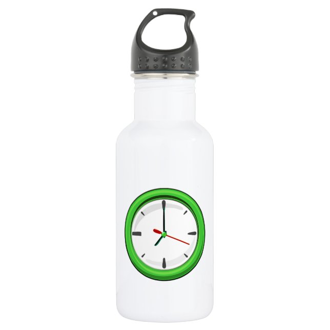 Uhr, die Zeit anzeigt Trinkflasche (Vorderseite)