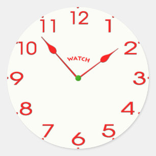 Uhr face_01 runder aufkleber