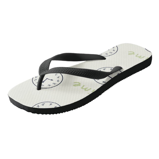 Uhr Flip Flops (Schrägansicht)